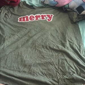 Anvil Olive Green 'Merry' Short Sleeve Tee